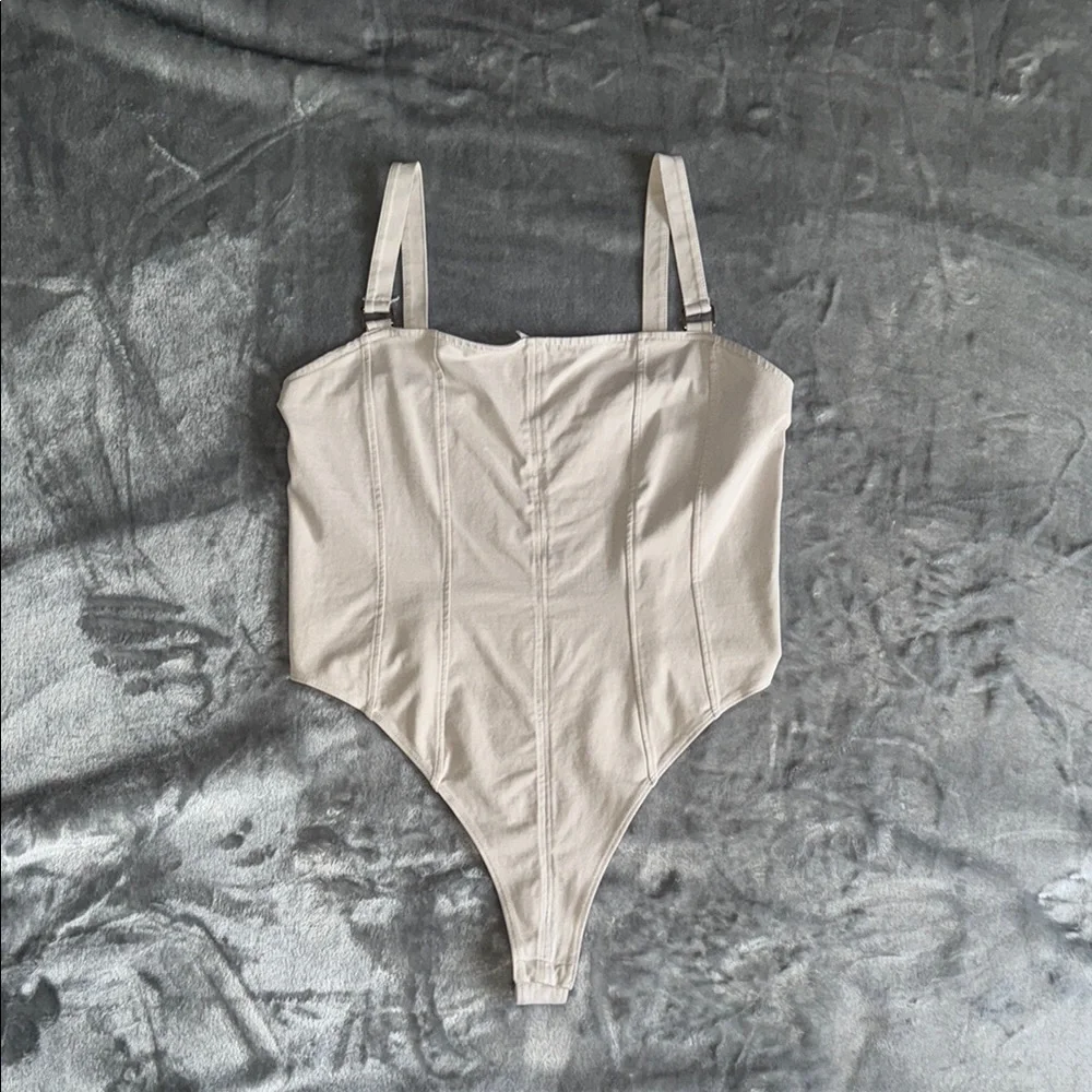 EUC H&M Cream Bodysuit with High-Cut Design - Picture 1 of 3